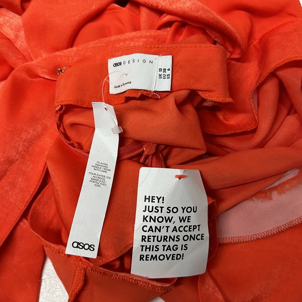 ASOS Orange Mini Dress - Picture 6 of 6